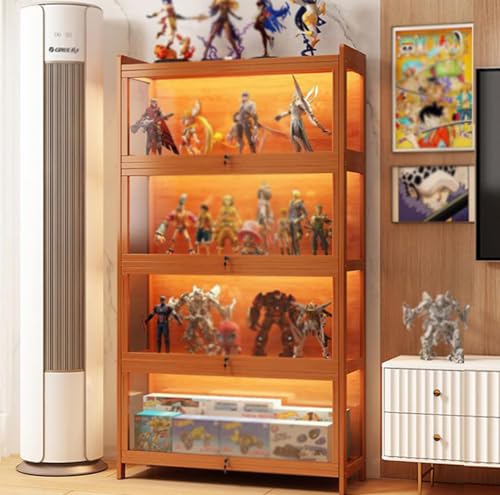 Hynbdes Vitrinenschrank Stehend, Curio-SchräNke, vitrine Stehend Holzvitrine Acryl-Vitrine für Wohnzimmer und Büro, Bücher Hynbdes Vitrinenschrank Stehend, Curio-SchräNke, vitrine Stehend Holzvitrine Acryl-Vitrine für Wohnzimmer und Büro, Bücher von Hynbdes