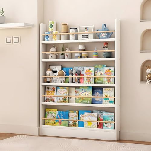 Hyunbdes Bücherregal Kinder, Kinderregal für Bücher Spielzeug, Hängeregal Dekoregal, Lagerung Bücherregal Rack Wand Spielzimmer für Kinder und Erwachsene Holzfarbe Hyunbdes Bücherregal Kinder, Kinderregal für Bücher Spielzeug, Hängeregal Dekoregal, Lagerung Bücherregal Rack Wand Spielzimmer für Kinder und Erwachsene Holzfarbe von Hynbdes