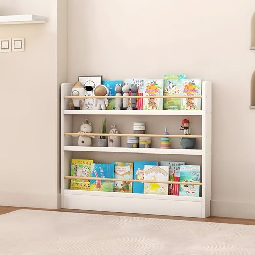 Hyunbdes Bücherregal Kinder, Wandregal,Kinderregal für Bücher Spielzeug, Hängeregal Dekoregal, Lagerung Bücherregal Rack Wand Spielzimmer für Kinder und Erwachsene Holzfarbe Hyunbdes Bücherregal Kinder, Wandregal,Kinderregal für Bücher Spielzeug, Hängeregal Dekoregal, Lagerung Bücherregal Rack Wand Spielzimmer für Kinder und Erwachsene Holzfarbe von Hynbdes