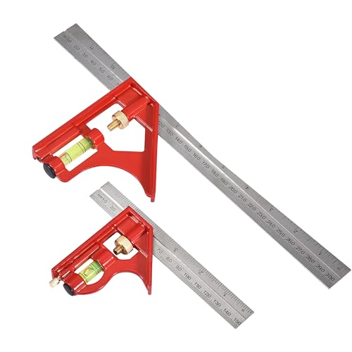 Hynec Tech Precise Universal -150 and 300mm Kombinationswinkelset aus 2 Teilen Rot mit Anschlaglineal - Holzmessungen, Markieren und Zeichnen Professionelles Winkel- und Zentriermessgerät Hynec Tech Precise Universal -150 and 300mm Kombinationswinkelset aus 2 Teilen Rot mit Anschlaglineal - Holzmessungen, Markieren und Zeichnen Professionelles Winkel- und Zentriermessgerät von Hynec Technologies