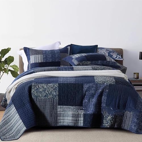Hynyjxjy A,Full, Queensize Bettdecken Set 3 Teiliges Sommer Tagesdecken Set Mit Streifen Patchwork Muster Weiches Leichtes Bettwäsche Set 100% Baumwolle 1 Steppdecke 2 Kissenbezüge Hynyjxjy A,Full, Queensize Bettdecken Set 3 Teiliges Sommer Tagesdecken Set Mit Streifen Patchwork Muster Weiches Leichtes Bettwäsche Set 100% Baumwolle 1 Steppdecke 2 Kissenbezüge von Hynyjxjy
