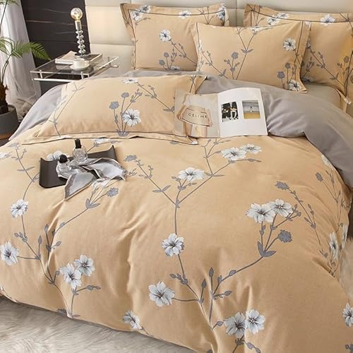Hynyjxjy Beige,1.5m, Schlichtes Bettwäscheset Natürlich Weiche Baumwollbettwäsche Mittelschwer 4 Teiliges Strapazierfähiges Bett in Einer Tasche Bettwäscheset Queen Size Größe Mit Reißverschluss Hynyjxjy Beige,1.5m, Schlichtes Bettwäscheset Natürlich Weiche Baumwollbettwäsche Mittelschwer 4 Teiliges Strapazierfähiges Bett in Einer Tasche Bettwäscheset Queen Size Größe Mit Reißverschluss von Hynyjxjy