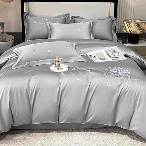 Hynyjxjy F,1.5m, 4 Teiliges Bettwäsche Set Bettdeckenset Aus 100% Baumwolle Exquisite Handarbeit Bettwäschekollektion Mit Stickerei Mit Bettbezug, Bettlaken, Kissenbezügen Und Kissenbezügen Hynyjxjy F,1.5m, 4 Teiliges Bettwäsche Set Bettdeckenset Aus 100% Baumwolle Exquisite Handarbeit Bettwäschekollektion Mit Stickerei Mit Bettbezug, Bettlaken, Kissenbezügen Und Kissenbezügen von Hynyjxjy
