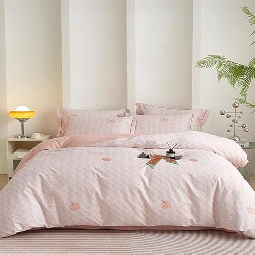 Hynyjxjy Rosa,1.8m, Bettwäscheset Aus Reiner Baumwolle Für Alle Jahreszeiten Bett in Einer Tasche Ultraweiche Und Atmungsaktive Bettwäsche Mit Bettbezug, Laken, Kissenbezügen Und Kissenbezügen Hynyjxjy Rosa,1.8m, Bettwäscheset Aus Reiner Baumwolle Für Alle Jahreszeiten Bett in Einer Tasche Ultraweiche Und Atmungsaktive Bettwäsche Mit Bettbezug, Laken, Kissenbezügen Und Kissenbezügen von Hynyjxjy