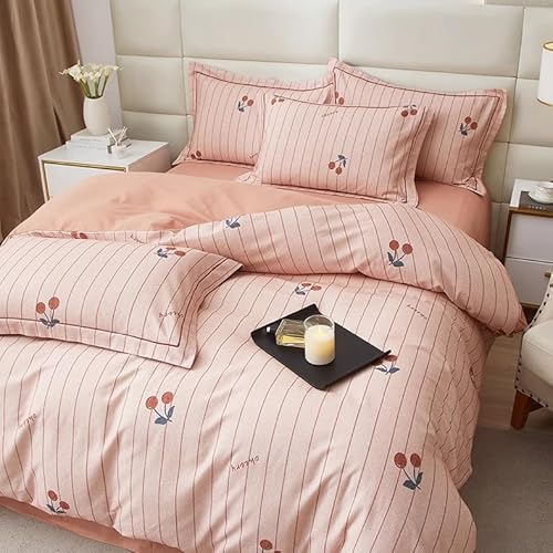Hynyjxjy Rosa,1.8m, Ganzjahres Bettwäsche Set Weiche Perkal Bettwäsche 100% Baumwolle Für Teenager Mädchen Mit Bettbezug, Bettlaken, Kissenbezügen Und Kissenbezügen Hynyjxjy Rosa,1.8m, Ganzjahres Bettwäsche Set Weiche Perkal Bettwäsche 100% Baumwolle Für Teenager Mädchen Mit Bettbezug, Bettlaken, Kissenbezügen Und Kissenbezügen von Hynyjxjy