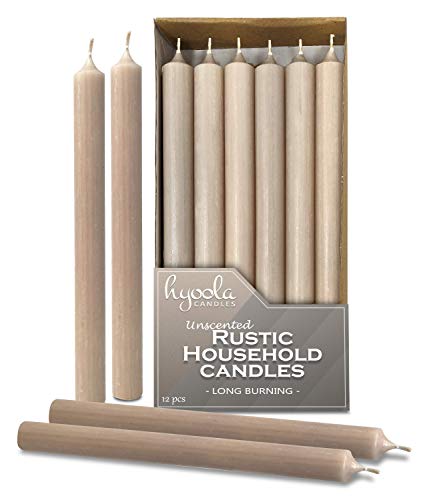 Hyoola 25 cm Stabkerzen - 12er Pack - Sahara Beige - Unparfümierte Tafelkerzen - Kerzen Lange Brenndauer Hyoola 25 cm Stabkerzen - 12er Pack - Sahara Beige - Unparfümierte Tafelkerzen - Kerzen Lange Brenndauer von Hyoola