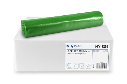 HypaFol Müllsäcke grün, 120 L I Aus recyceltem Kunststoff mit hoher Reißfestigkeit I Müllbeutel für Küche, Gastro, Hotellerie & Co. I Robuste Müllsäcke für Abfalltrennung in verschiedenen Bereichen HypaFol Müllsäcke grün, 120 L I Aus recyceltem Kunststoff mit hoher Reißfestigkeit I Müllbeutel für Küche, Gastro, Hotellerie & Co. I Robuste Müllsäcke für Abfalltrennung in verschiedenen Bereichen von Hypafol