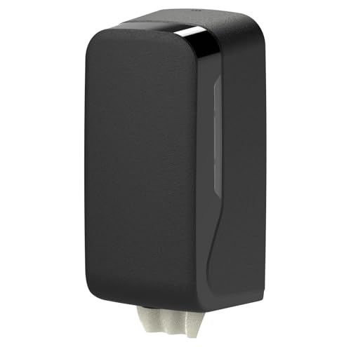 HypaFol Toilettenpapierspender, Einzelblatt-System, schwarz matt – abschließbar, hygienisch, modernes Design, für Gewerbe & WC von Hypafol