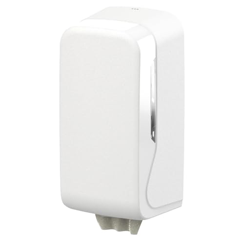 HypaFol Toilettenpapierspender, Einzelblatt-System, weiß matt – abschließbar, hygienisch, modernes Design, für Gewerbe & WC von Hypafol