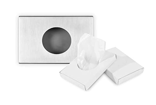 Hypafol 1 x robuster Hygienebeutelspender aus Edelstahl mit 6 x 30 Stück PE-Hygienebags | zur praktischen und hygienischen Entsorgung von Damen-Hygieneartikeln | zur Montage und Platzierung von Hypafol