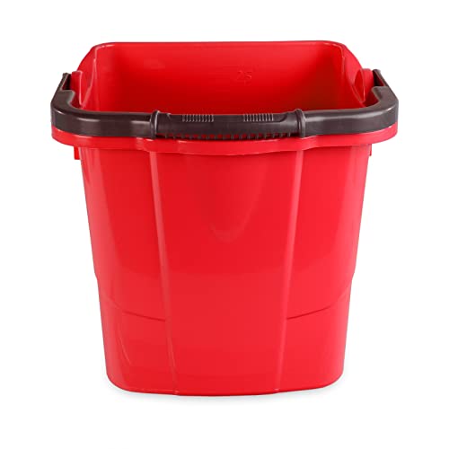 Hypafol 25 Liter Eimer (rot) mit ergonomischem Henkel und Skala zum Ablesen der Füllmenge | Putzeimer für den tägliche Gebrauch von Hypafol