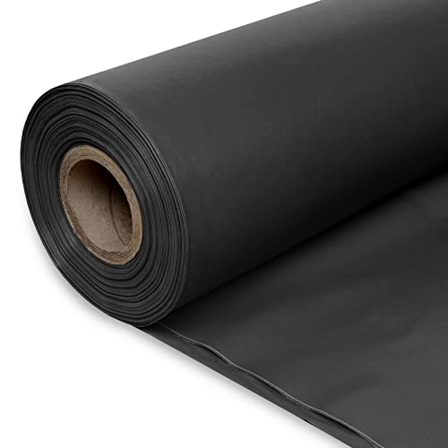 Hypafol Baufolie Typ 150 I 4m x 25m (100m²), schwarz, LDPE-Reg. I Estrichfolie | Abdeckplane für drinnen & draußen I Maler Abdeckfolie zur Renovierung, Sanierung, Baustellen I Bauplane, Bodenfolie von Hypafol