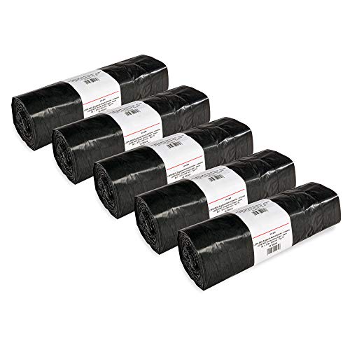 Hypafol Müllbeutel Typ 60 mit Zugband 60l I Abfallsack für Haushalt, Garten & Industrie I Besonders stabil & reißfest I schwarze Schwerlast Müllsäcke aus hochwertigem Material I 50 St. von Hypafol