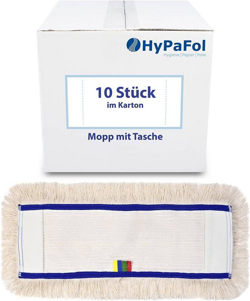 Hypafol Wischmopp / Baumwolle / Mikrofaser/ mit Borsten, 40-50 cm Breite, 3er-Pack von Hypafol