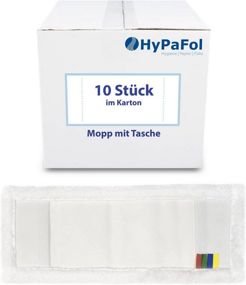 Hypafol Wischmopp / Baumwolle / Mikrofaser/ mit Borsten, 40-50 cm Breite, 3er-Pack von Hypafol