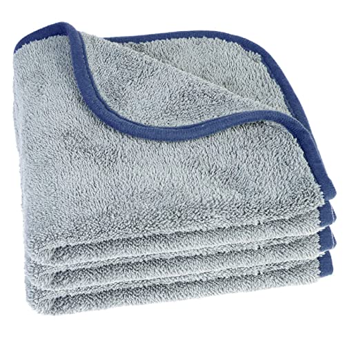 Mikrofasertuch 3er-Pack, 40 x 40cm | Geeignet für Auto, Motorrad, Boot etc. I Extrem saugstarke, weiche Mikrofasertücher I Ideal für Autolack, Scheiben und Innenraumpflege I Fussel- & silikonfrei von Hypafol