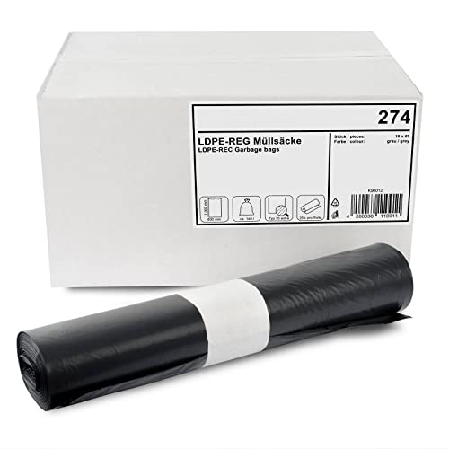 Müllbeutel 250 Stück I 140 Liter I Ideal geeignet für schwere Küchenabfälle und Speisereste in Restaurants, Bars und Gastronomie von Hypafol