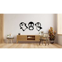 Mini Pinguin Wand Kunst, Kunst Wandbehang Schlafzimmer Wohnzimmer Dekor, Tier Kinderzimmer Beste Dekoration Geschenk von HypeLoud