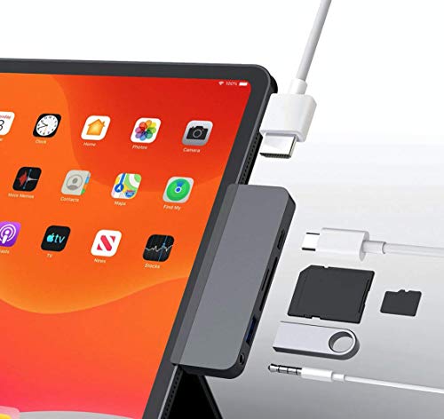 Hyper - HyperDrive 6-in-1 USB-C Hub für iPad Pro / Air - 3.5mm Audio Klinkenstecker, USB-A, SD, Micro SD, USB-C, HDMI - Space Grey Hyper - HyperDrive 6-in-1 USB-C Hub für iPad Pro / Air - 3.5mm Audio Klinkenstecker, USB-A, SD, Micro SD, USB-C, HDMI - Space Grey von Hyper