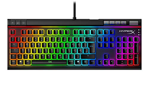 HyperX Alloy Elite 2 – Mechanische Gaming-Tastatur, Software-gesteuerte Beleuchtung und Makroanpassung, ABS Pudding Keycaps, Mediensteuerung, RGB Hintergrundbeleuchtung. Linear Switch, HyperX Red von HyperX