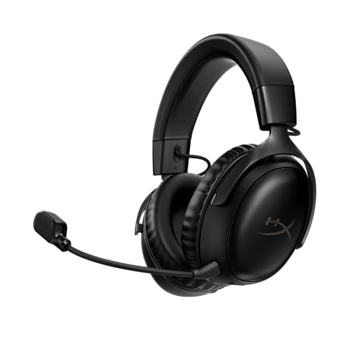 HyperX Cloud III Wireless – Gaming Headset for PC, PS5, PS4, up to 120-hour Battery, 2.4GHz Wireless, 53mm Angled Drivers, Memory Foam, Durable Frame, 10mm Microphone, Black. von HyperX
