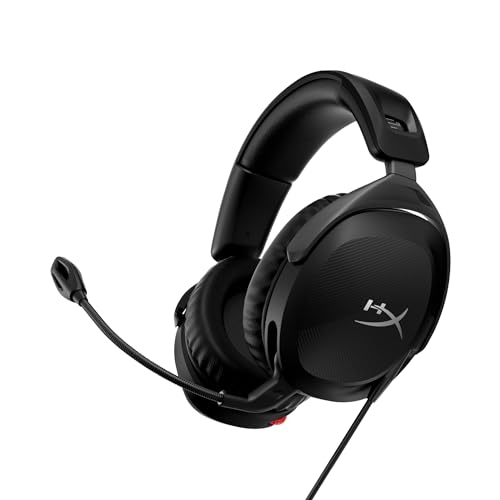 HyperX Cloud Stinger 2 – Größe neu definiert, Leichtes Over-Ear-Headset mit Mikrofon, Stummschaltung durch Wegklappen des Mikrofons, 50mm-Treiber, PC kompatibel, Schwarz von HyperX