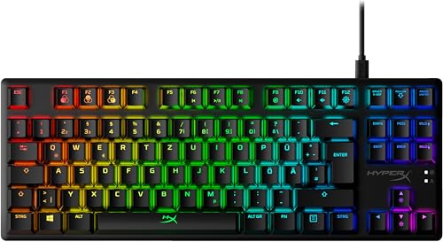 HyperX , USB-A, Alloy Origins Core – RGB Mechanische Gaming Tastatur, Tenkeyless, HyperX Red switches (DE layout) von HyperX