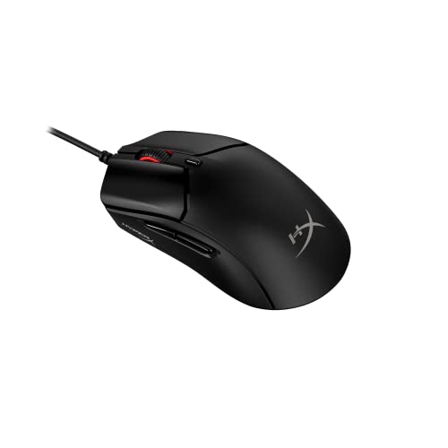 HyperX Pulsefire Haste 2, Kabelgebundene Gaming-Maus, 53 g, 26K Sensor, 26.000 DPI, 8000 Hz Abfragerate, 6 Programmierbare Tasten, RGB-Beleuchtung, PC/Xbox/PS-kompatibel, Schwarz von HyperX