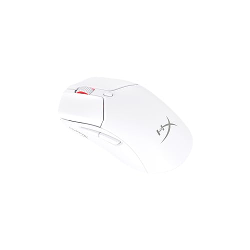 HyperX Pulsefire Haste 2 Mini Wireless Gaming-Maus – Ultraleicht (59g), RGB, 26K DPI, 100 Std. Akkulaufzeit, Bluetooth & 2,4 GHz, 6 Tasten, Weiß von HyperX