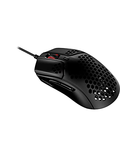 HyperX Pulsefire Haste Gaming-Maus – Ultraleicht, 59g, Wabenschale, Hex-Design, HyperFlex-Kabel, bis zu 16.000 DPI, 6 programmierbare Tasten von HyperX