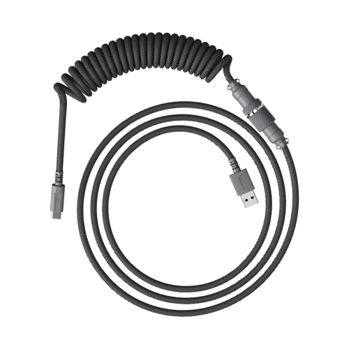 HyperX Spiralkabel – langlebiges Spiralkabel, stilvolles Design, 5-poliger Pilotenstecker, USB-C auf USB-A – Grau HyperX Spiralkabel – langlebiges Spiralkabel, stilvolles Design, 5-poliger Pilotenstecker, USB-C auf USB-A – Grau von HyperX