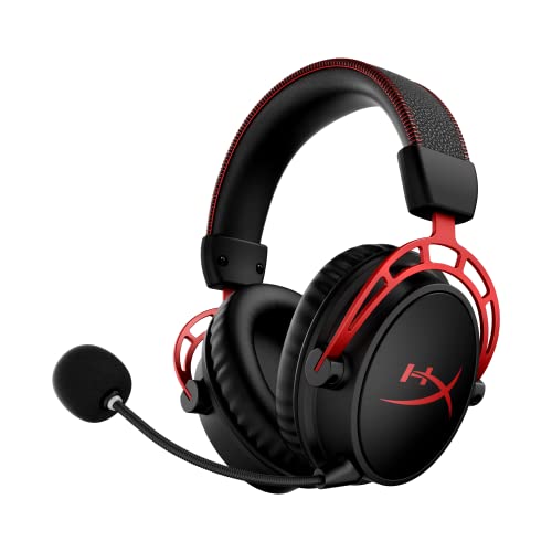 HyperXCloud, Kabellos AlphaWireless-Gaming-HeadsetfürPC,300StundenAkkulaufzeit,DTSHeadphone:XSpatialAudio,Memory-Schaumstoff,DualChamberDrivers,MikrofonmitGeräuschunterdrückung,robusterAluminiumrahmen von HYPERX