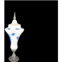 Antikes Glasgefäß, Großes Kunstglas Ginger Glass, Handbemalte Glasurne von HypnoticGifts