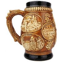 Oktoberfest Keramik Becher, Vintage Tasse, Bierkrug Luxemburg, Punch Tasse von HypnoticGifts