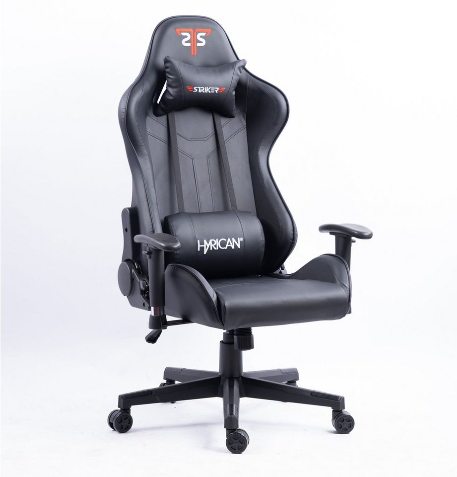 Hyrican Gaming-Stuhl Striker Copilot" schwarz, Kunstleder, ergonomischer Gamingstuhl, Bürostuhl, Schreibtischstuhl, geeignet für Kinder und Jugendliche" von Hyrican