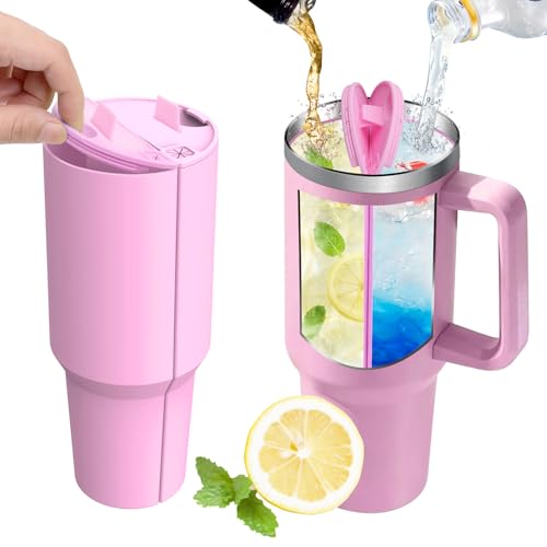 2-in-1-Getränke-Trennwand für Stanley Cup, 1,2 l, Silikon-Liner-Trennwand für doppelseitige Getränke, wiederverwendbarer Trenner, kompatibel mit Stanley Tumbler 1,2 l, Stanley Becherzubehör 2-in-1-Getränke-Trennwand für Stanley Cup, 1,2 l, Silikon-Liner-Trennwand für doppelseitige Getränke, wiederverwendbarer Trenner, kompatibel mit Stanley Tumbler 1,2 l, Stanley Becherzubehör von Hysagtek