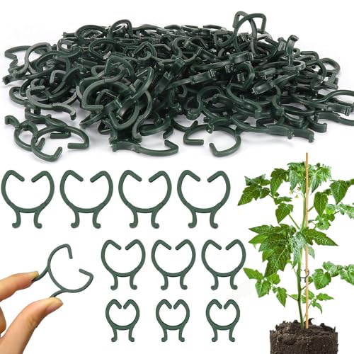 Hysagtek 200 Stück Pflanzen Clips, Pflanzenklammern Klein, 3 Größen Pflanzenclips Rankhilfen Wiederverwendbar, Pflanzenclips Tomaten Gartenklammern für Unterstützen Pflanzen Gemüse Obst von Hysagtek