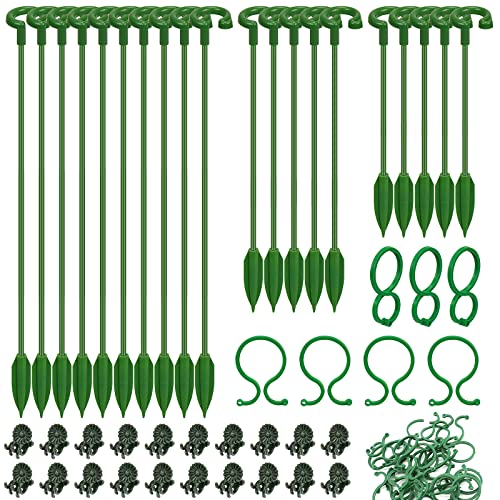 Hysagtek Pflanzenstütze Staudenhalter Strauchstütze. 30 Stück Blumenstütze pflanzenstütze zimmerpflanze Garden Single Stem Stützring Rankhilfen für kletterpflanzen von Hysagtek