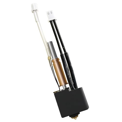 HysiPrui 3D Drucker Kobra 3 Extruder Hotend Kit für Kobra 3 Combo Hotend/Druckkopf Ersatz mit reibungsarmer Messingdüse, 100K Thermistor, Heizungskartusche und Wärmeblock von HysiPrui