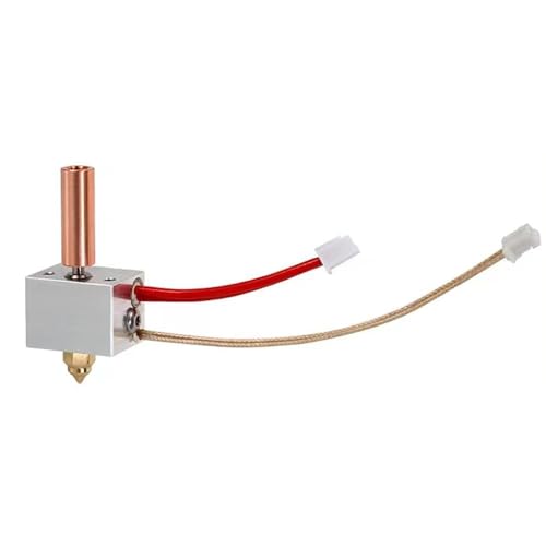 HysiPrui 3D Drucker zusammengebaut Hot End Kit mit Original Hotend/Druckkopf Ersatz mit geringer Reibung Messing Düse, NTC 100K Thermistor, Heizungskartusche, Wärmeblock nur für Elegoo Neptune 4/4 Pro von HysiPrui