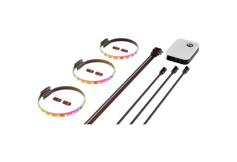 Hyte LED-Leuchtmittel HYTE LS10 qRGB LED Strip 3er-Pack + Nexus Portal von Hyte