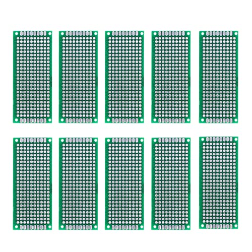 10 Stück Leiterplatte, 3 X 7 Cm Doppelseitige Prototyping-Platinen, Punkte Lötfreie Steckbretter Zum Löten von Verteiler-Verbindungsblöcken Andere elektronische Komponenten 10 Stück Leiterplatte, 3 X 7 Cm Doppelseitige Prototyping-Platinen, Punkte Lötfreie Steckbretter Zum Löten von Verteiler-Verbindungsblöcken Andere elektronische Komponenten von Hyuduo