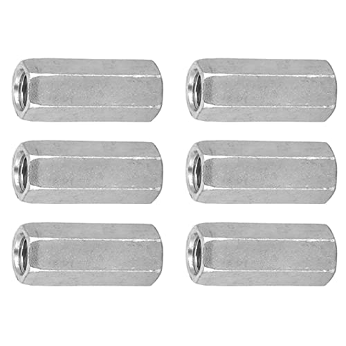 10 Stücke M8 Lange Stangenmutter, Sechskantmutter Innengewinde Gerade Passend Sechskantstange Gewindestange Rod Studding Hex Verzinkt(M8*30) von Hyuduo