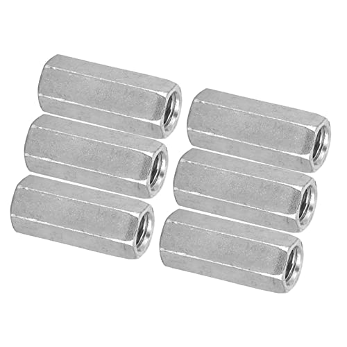 10 Stücke M8 Lange Stangenmutter, Sechskantmutter Innengewinde Gerade Passend Sechskantstange Gewindestange Rod Studding Hex Verzinkt(M8*30) von Hyuduo