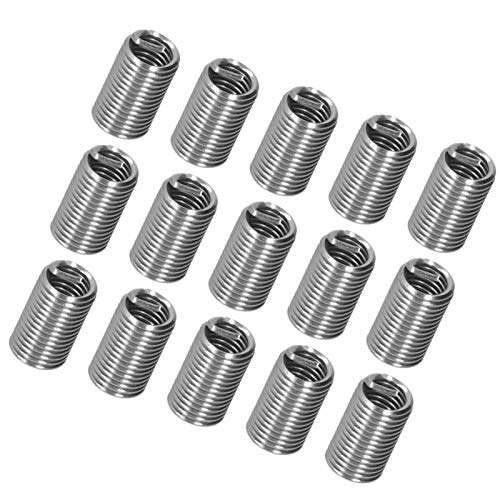 100-PCS-Gewindereparatureinsatz, Metrische Helicoil-Gewindehülsen M6 X 1, Edelstahl-Drahtgewindehüllen mit Unterschiedlicher Länge Zur Gewindereparatur(18mm) andere Befestigungselemente von Hyuduo