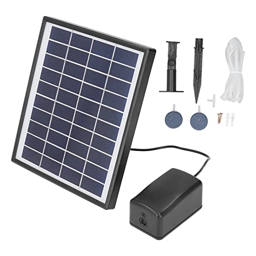 10V 6W DC Mikro-Solar-Teichpumpe, Einstellbares Solarpanel-Brunnen-Luftpumpen-Kit mit Sprudelstein für Fischteich, Teichbelüftung, Hydroponik, Gartendekoration, Aquakultur von Hyuduo