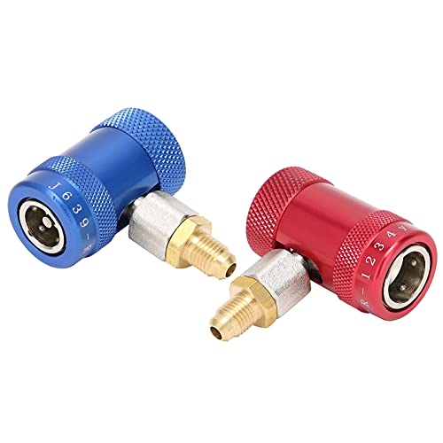 2 Stück R1234YF Adapter Fitting, 1/4 Zoll Schnellkupplung, Manifold Manometer Schlauchanschluss Zum Nachfüllen von Auto Klimaanlage Kältemittel Ref Andere pneumatische Hilfskomponenten von Hyuduo