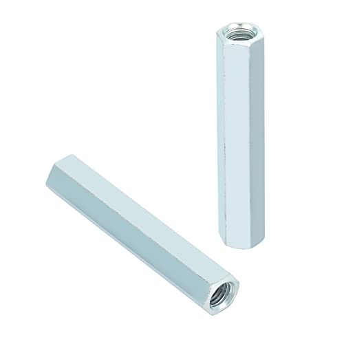 2 Stücke Lange Stangenmutter, Verbindungskupplungsmutter Sechskantmuttern Sechskantmutter Mutter Standoff M8 Gewinde Befestigungen(M8*66) von Hyuduo