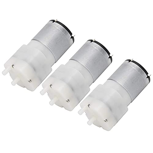 3 Stück DC 6V Mini-Membranpumpen, Power Air Pump, Tauchmotorpumpe, Mikro-Vakuummotor, 4 l/min 4 W für Fischtanks Aquarien Teiche von Hyuduo