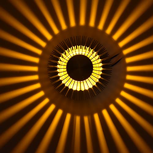 Hyuduo 3W LED-Deckenleuchte, Halbbündig Montierte Lampe, Sunshine Pattern Astigmatism Light für Bardekoration(1# Yellow Light) Deckenlampe von Hyuduo